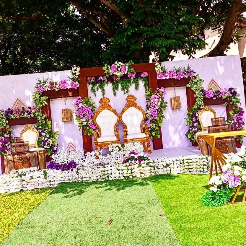 Colorful kiddies birthday setup